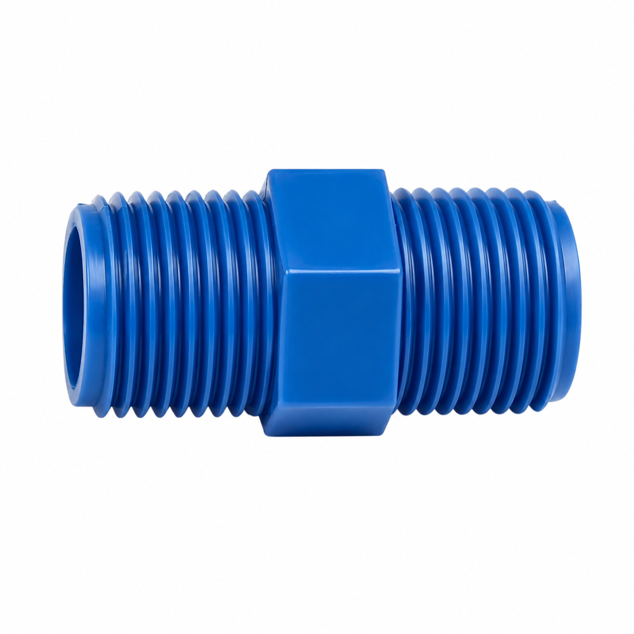 PP Hex Nipple 0.5 Inch
